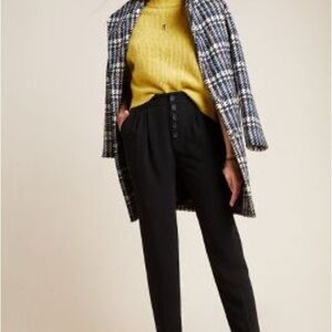 SASHA BUTTON-FLY TAPERED TROUSERS